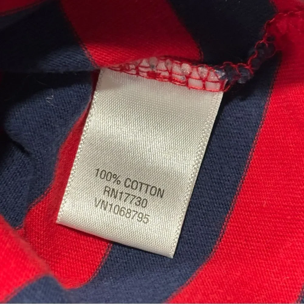 CIRCO Boys Red Navy Blue Long Sleeve Striped Monster T Shirt Cotton Toddler 3T
